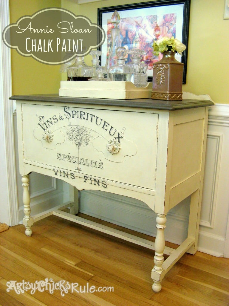 Antique Sideboard Makeover - Chalk Paint-Graphics
