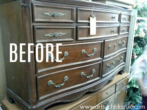 Aubusson Blue Chalk Paint Dresser (makeover, again!)