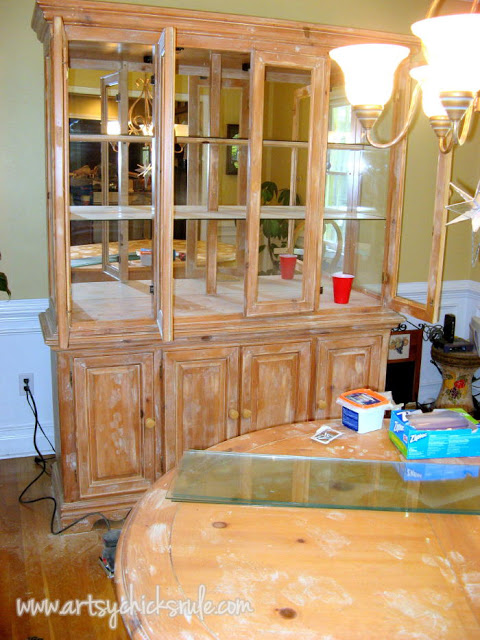 China Cabinet and Table Re-do artsychicksrule.com