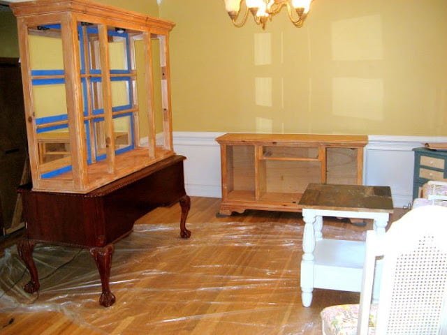 China Cabinet and Table Re-do artsychicksrule.com
