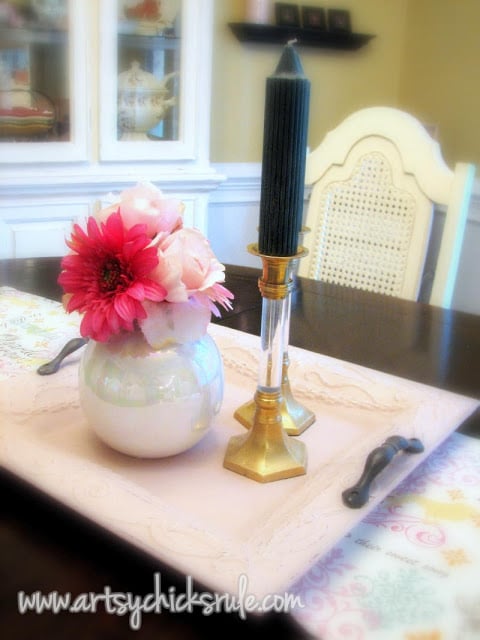 Dining Room Re-Invented Table Setting artsychicksrule.com
