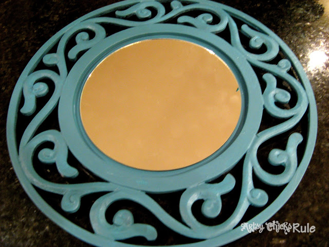 Simple, Inexpensive & Easy DIY Beaded Mirrors-Artsy Chicks Rule