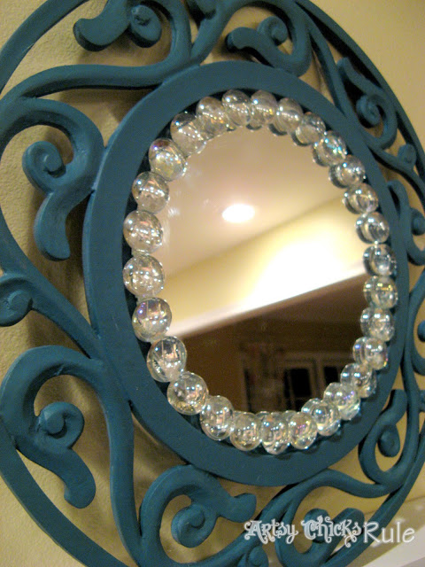 Simple, Inexpensive & Easy DIY Beaded Mirrors-Artsy Chicks Rule