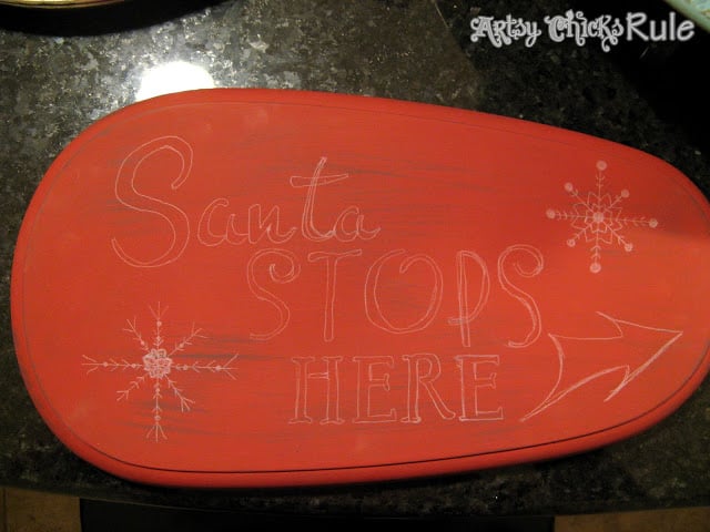 DIY Santa Sign - Artsy Chicks Rule