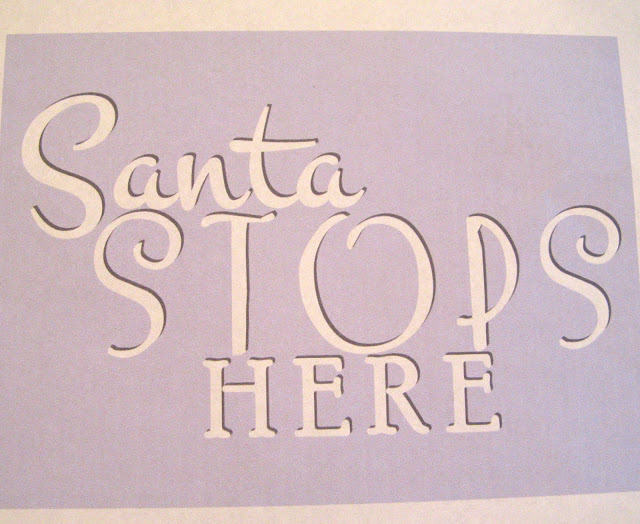 DIY Santa Sign - Artsy Chicks Rule