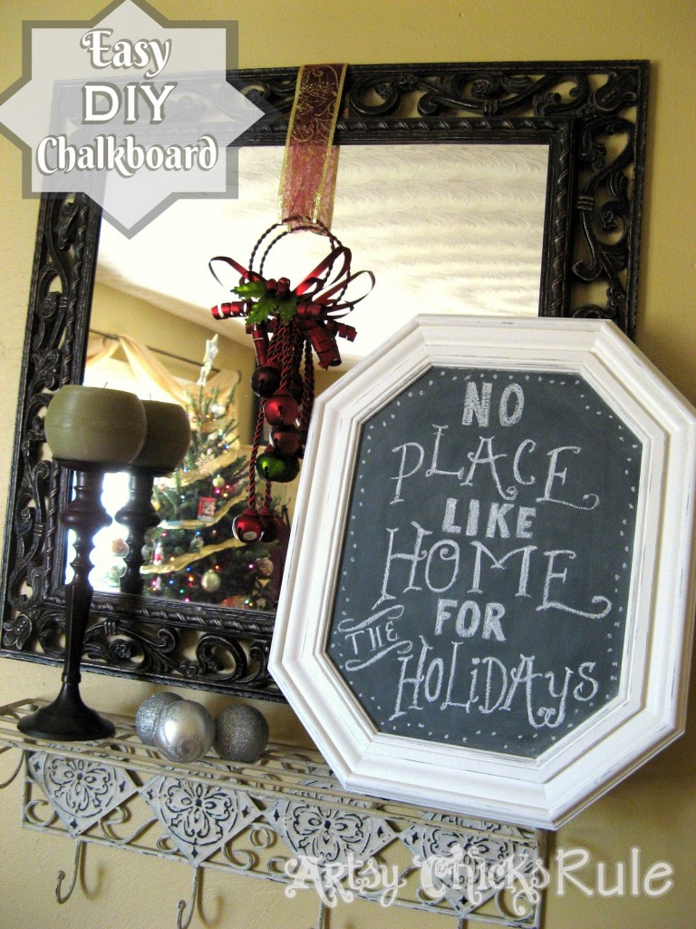 DIY Chalkboard from Old Pictures - #chalkboard #diy #chalkpaint artsychicksrule.com