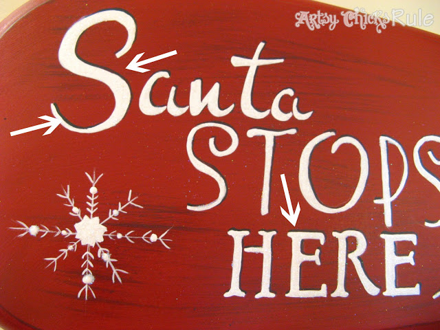 DIY Santa Sign - Artsy Chicks Rule