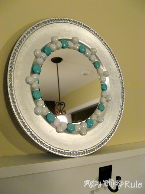 Simple, Inexpensive & Easy DIY Beaded Mirrors-Artsy Chicks Rule