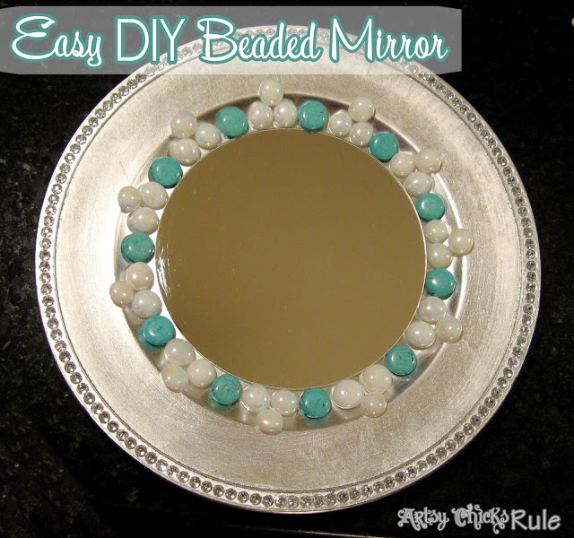 Simple, Inexpensive & Easy DIY Beaded Mirrors-Artsy Chicks Rule