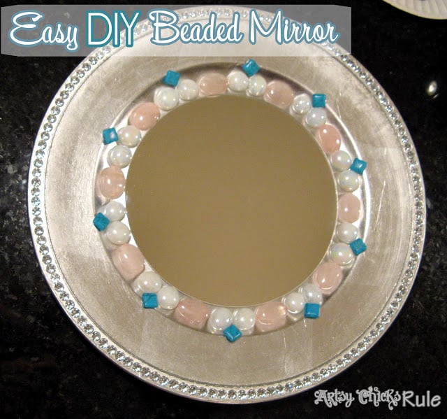 Simple, Inexpensive & Easy DIY Beaded Mirrors-Artsy Chicks Rule