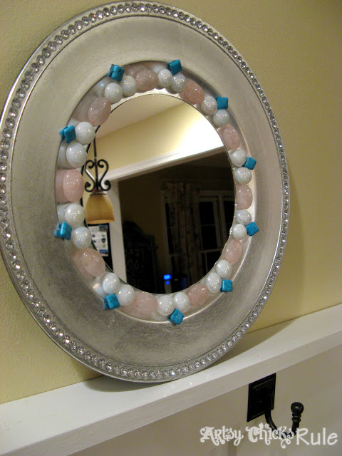 Simple, Inexpensive & Easy DIY Beaded Mirrors-Artsy Chicks Rule