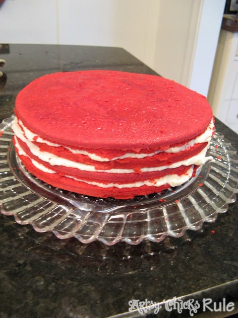 The REAL Red Velvet Cake Recipe (the secrets in the frosting!) artsychicksrule.com #redvelvet #redvelvetcake