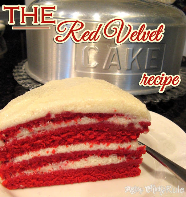 The REAL Red Velvet Cake Recipe (the secrets in the frosting!) artsychicksrule.com #redvelvet #redvelvetcake