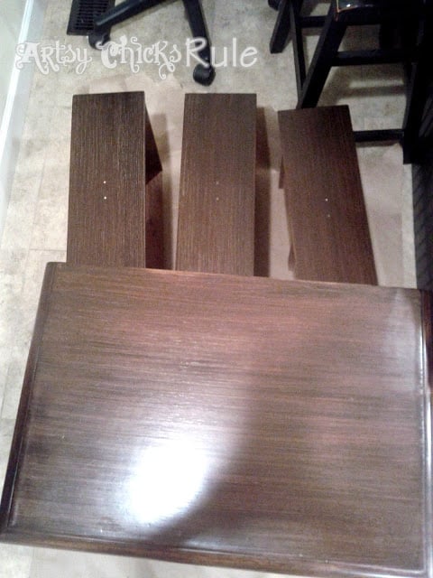 Super Easy Way To Update Wood Stained Furniture Artsy Chicks Rule