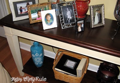 Super Easy Way to Transform & Update Wood Stained Furniture - artsychicksrule.com