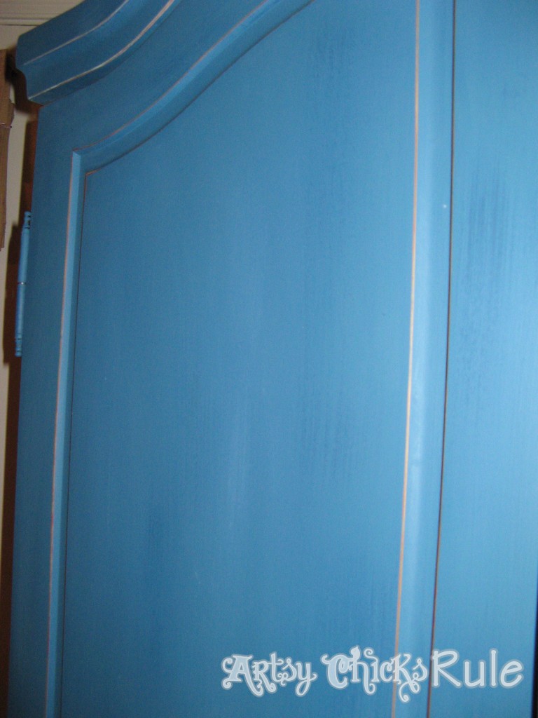 up close of door showing different wax and paint colors