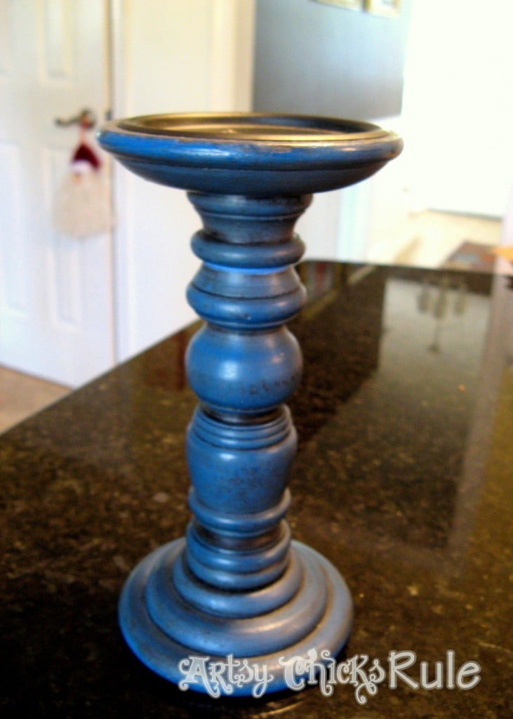 blue candlestick