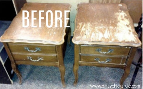 A Collection of Before & After Furniture Pieces!! artsychicksrule.com #chalkpaintedfurniture #paintedfurniture #chalkpaint# anniesloanchalkpaint #beforeandafterfurniture #furniturewithchalkpaint