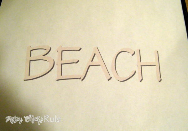 Driftwood Beach Sign Tutorial - Print - Artsy Chicks Rule