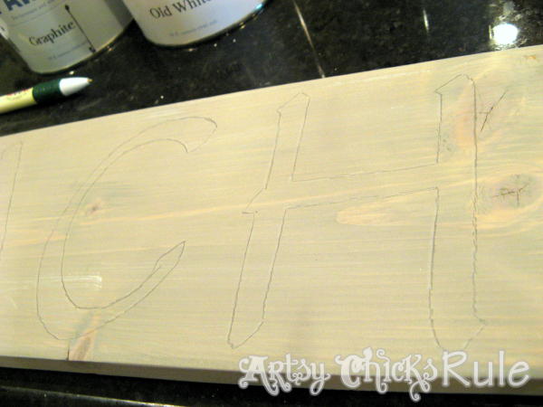 Driftwood Beach Sign Tutorial - Wording - Artsy Chicks Rule