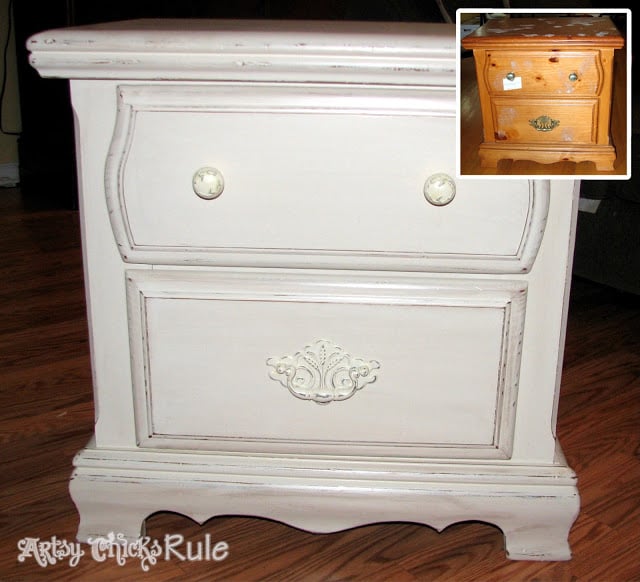 A Collection of Before & After Furniture Pieces!! artsychicksrule.com #chalkpaintedfurniture #paintedfurniture #chalkpaint# anniesloanchalkpaint #beforeandafterfurniture #furniturewithchalkpaint