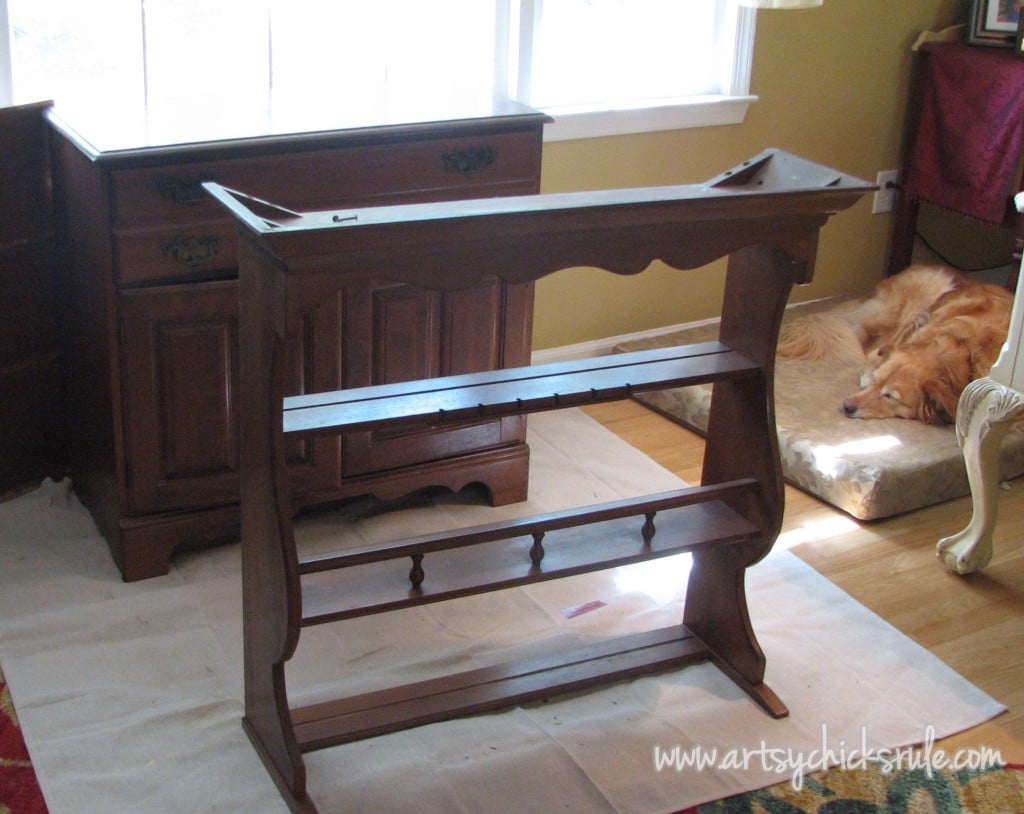 Blue Hutch Before Chalk Paint