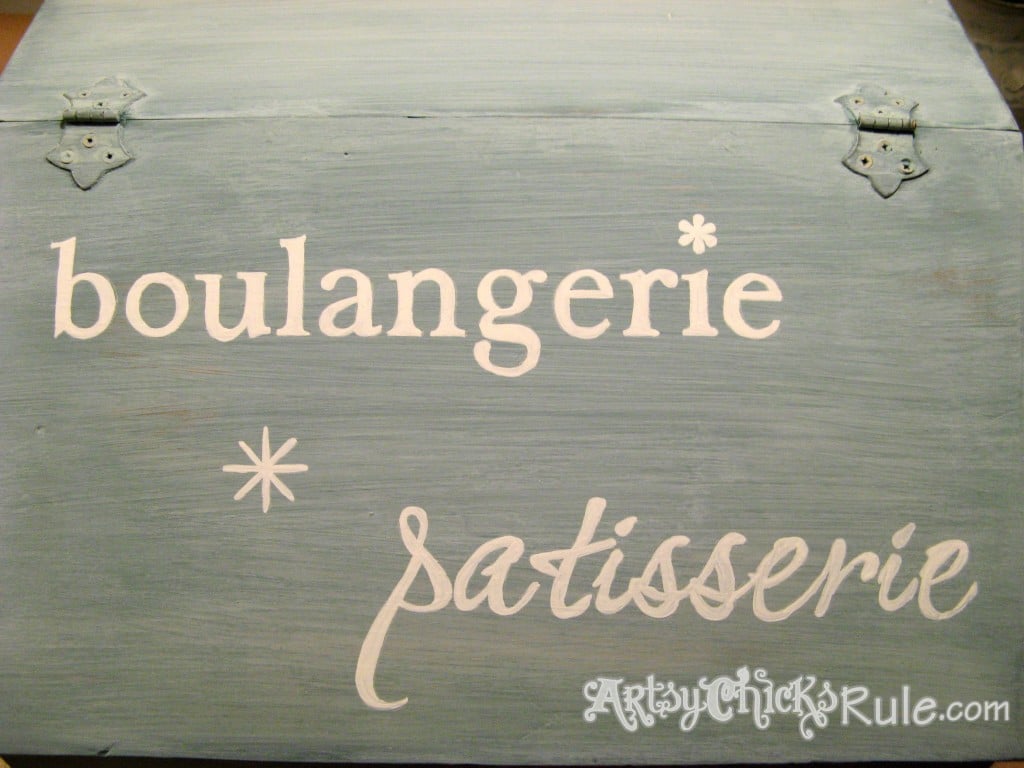 Bread Box Makeover - Pure White Chalk Paint Graphics