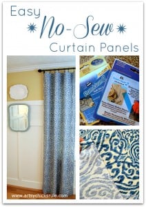 No Sew Curtain Panels - Inexpensive and Easy