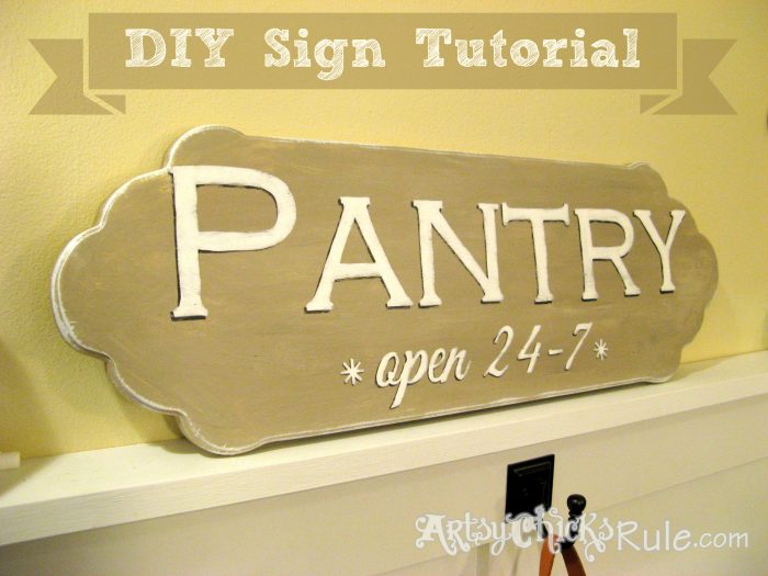 Easy, DIY Pantry Sign Tutorial (Chalk Paint & Graphics)