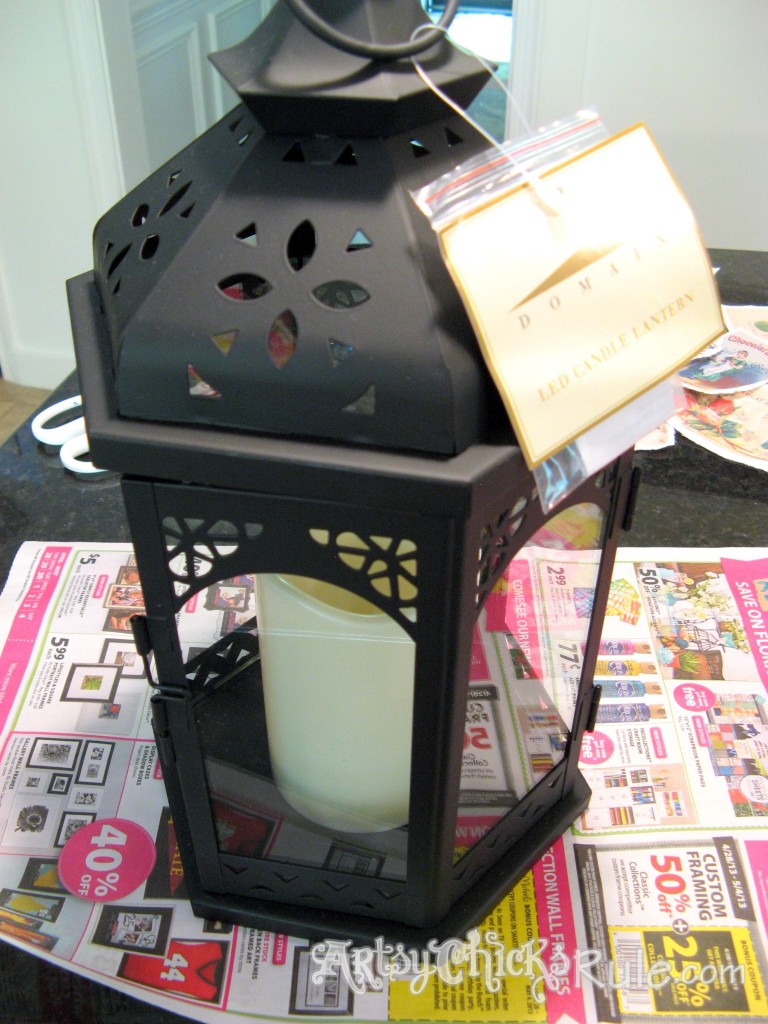 TJ Maxx Lantern Makeover  {spray paint & distressing} / Artsy Chicks Rule