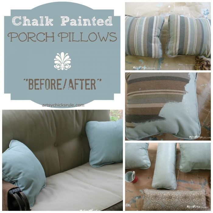 SO Easy! Don't love it? Paint it with Annie Sloan Chalk Paint! artsychicksrule.com #paintedupholstery #chalkpainted #chalk paint #paintingupholstery