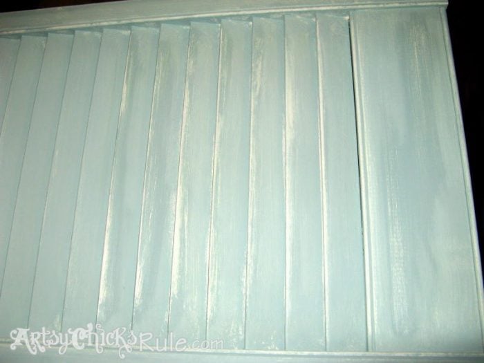 Repurposed Bi-fold Doors into Shutters-Duck Egg Blue Chalk Paint - artsychicksrule.com #cottagedecor #bifolddoors #bifolddoorsrepurposed #diyshutters #repurposedprojects #duckeggblue