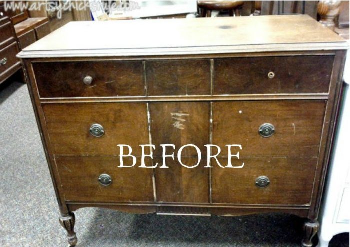 A Lovely Dresser Turned Coffee Server