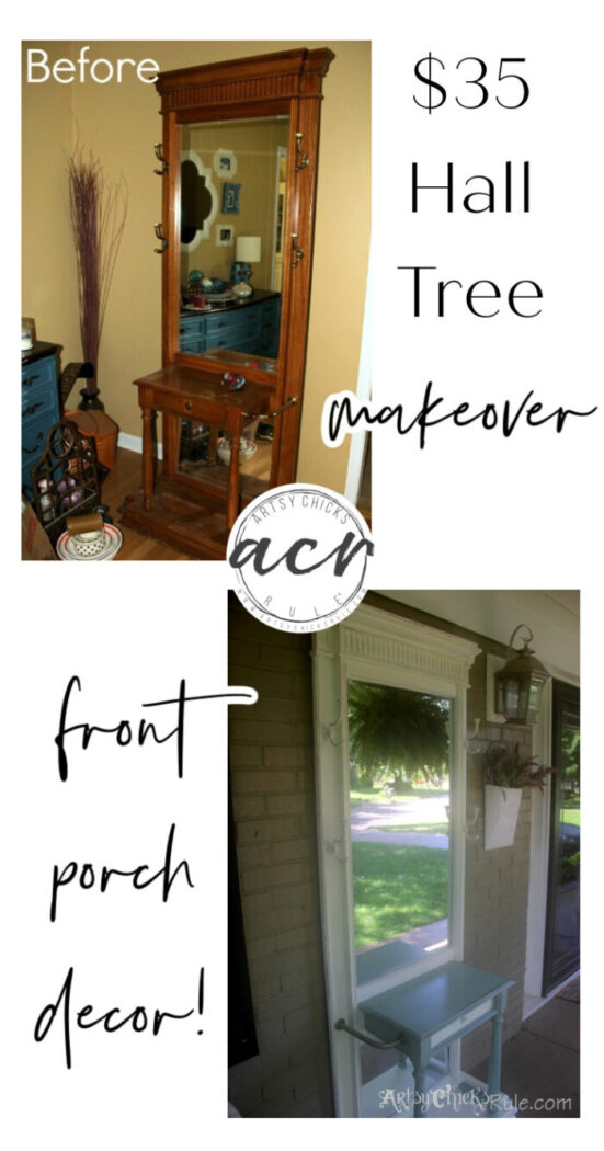 Front Porch Decor 35 Hall Tree Artsy Chicks Rule