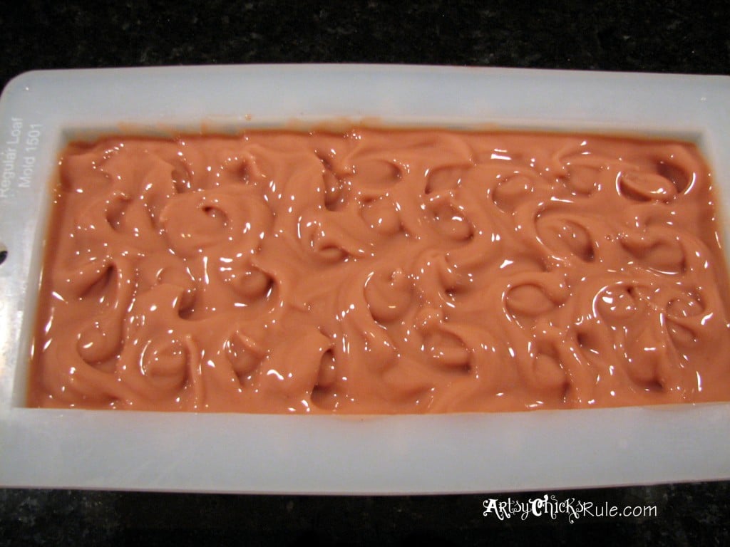 Natural Soap Making - Grapefruit and Ginger Top Swirled artsychicksrule.com #soapmaking #coldprocesssoap #naturalsoap #handmadesoap #homemadesoap #soaptutorial #diysoap