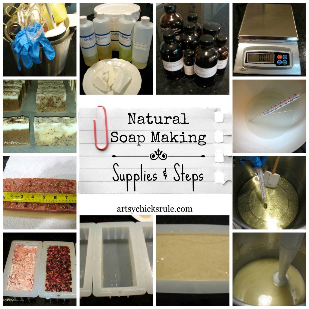 Natural Soap Making - Healthy, all natural! artsychicksrule.com #soapmaking #coldprocesssoap #naturalsoap #handmadesoap #homemadesoap #soaptutorial #diysoap