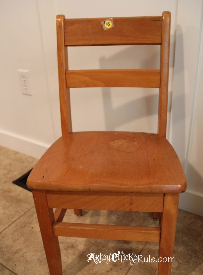 Garage Sale Chair Transformed with Chalk Paint
