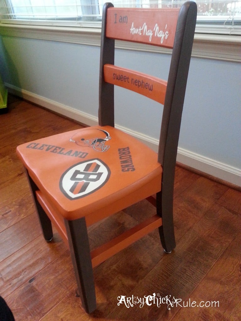 Garage Sale Chair Makeover with Chalk Paint Side