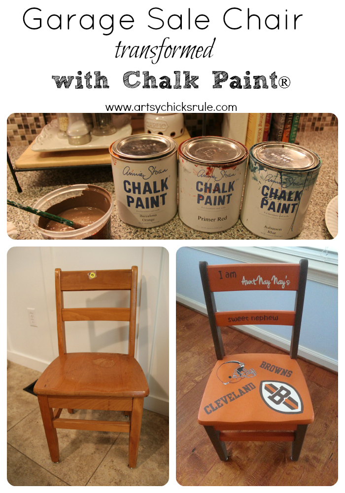 Garage Sale Chair Transformed with Chalk Paint