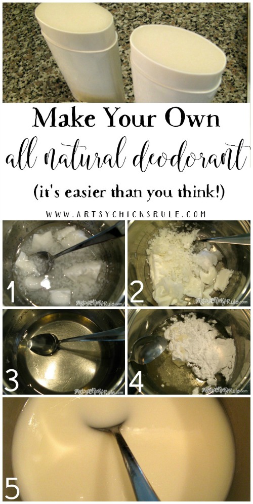 You Can Make Your Own All Natural Deodorant!! Easier than you think! artsychicksrule.com