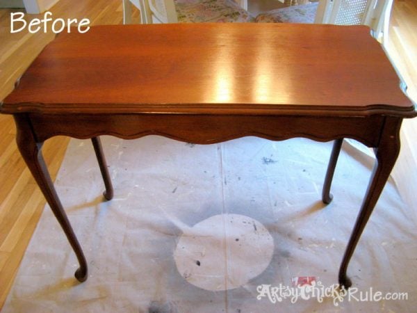 Update Old Wood Stained Furniture The EASY Way!! artsychicksrule.com