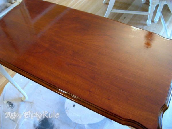 Update Old Wood Stained Furniture The EASY Way!! artsychicksrule.com