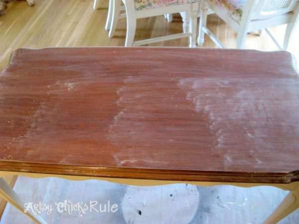 Update Old Wood Stained Furniture The EASY Way!! artsychicksrule.com