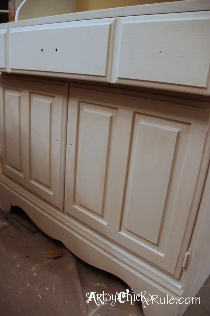 Baker's Hutch - After 2 coats - Annie Sloan Chalk Paint