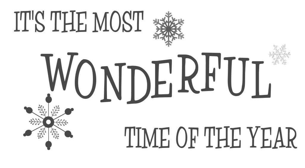 Make This! DIY It's The Most Wonderful Time of The Year sign! artsychicksrule.com #mostwonderfultimeoftheyear #christmasprintable #christmassign