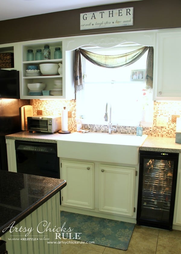 Kitchen Cabinet Makeover with Chalk Paint artsychicksrule.com #kitchencabinetmakeover #chalkpaint
