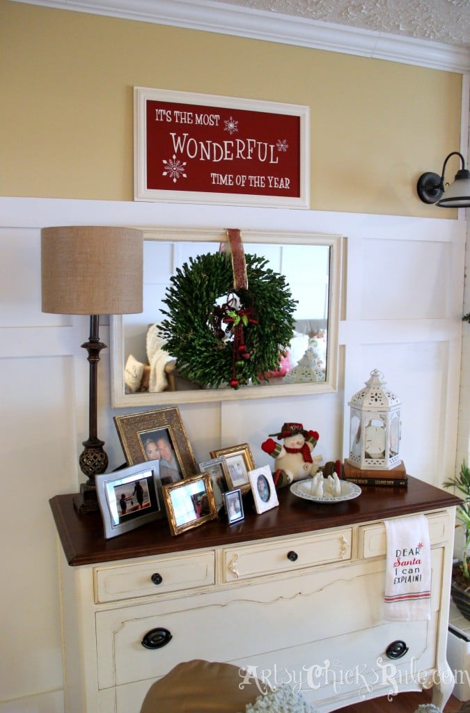 Antique Dresser - Holiday Decor - Holiday Home Tour