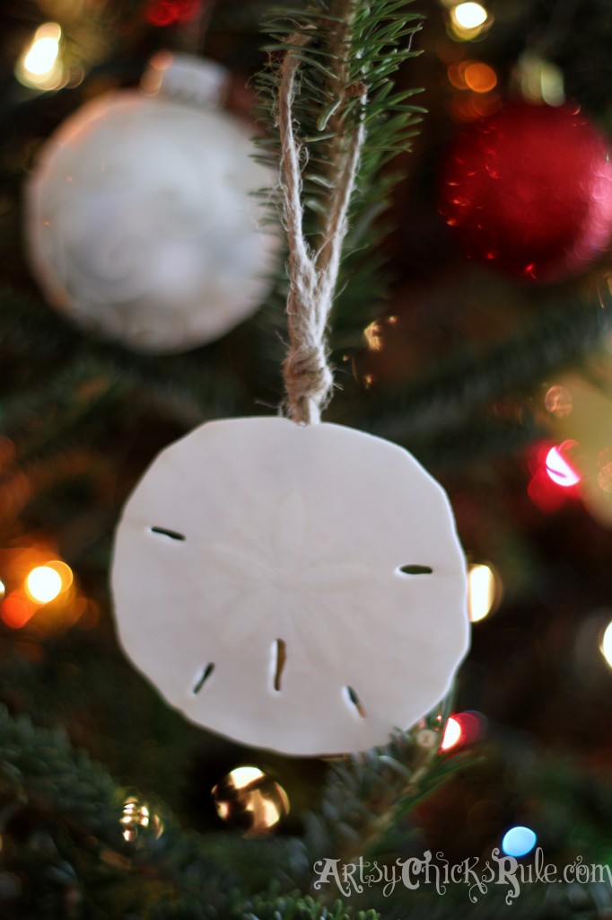 DIY Sand Dollar Ornament - Holiday Home Tour