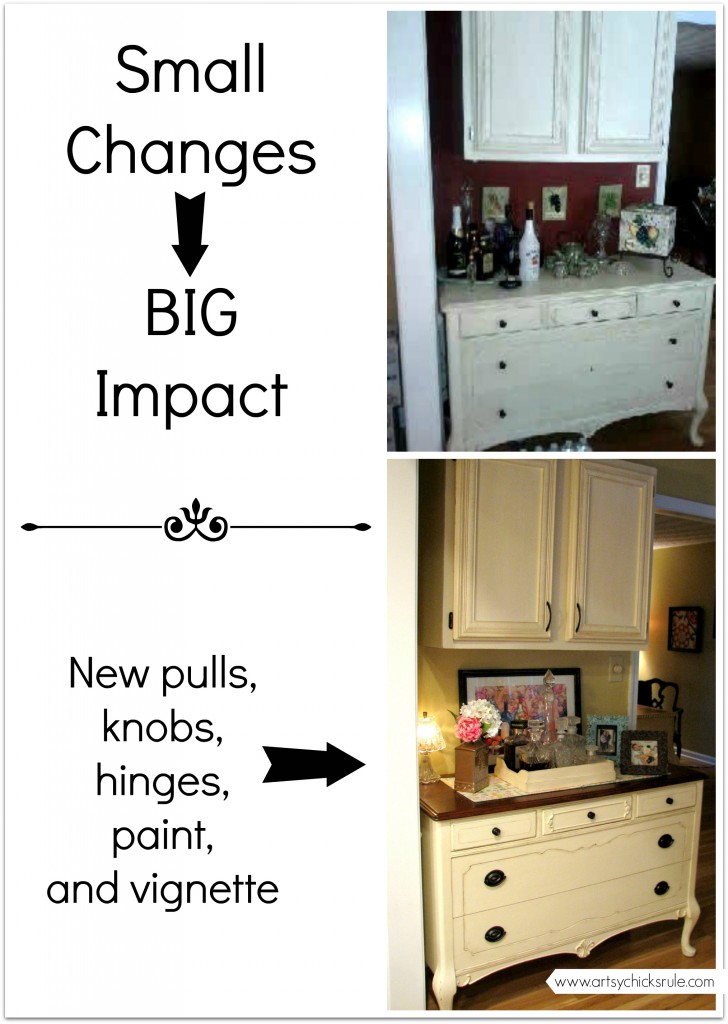 Before and After Antique Dresser