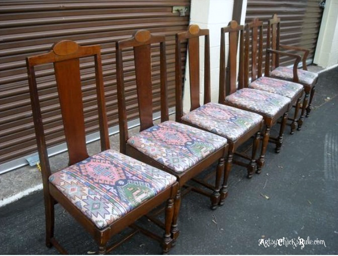 New Dining Chairs, New “No Sew” Curtain Panels